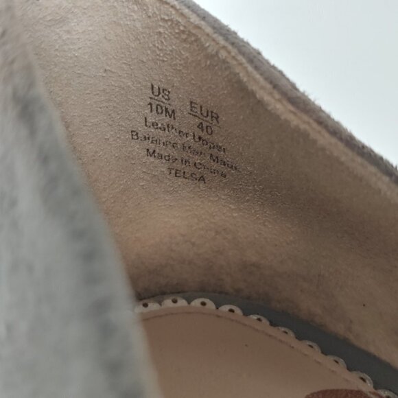 Sam Edelman Suede Delilah d'Orsay Pump Leather Pointed Toe Heel Grey - Picture 8 of 8